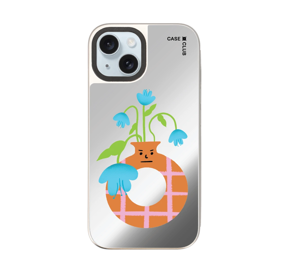 แจกันมินิมอลสีส้ม